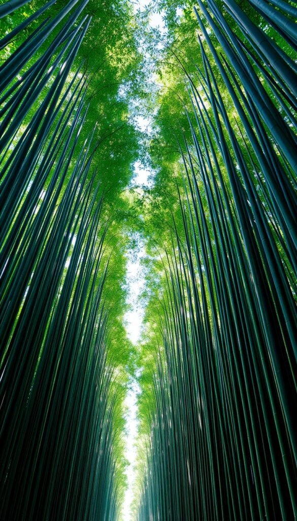 Arashiyama Bamboo Grove in Kyoto during summer