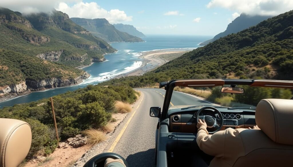 Luxury safari vehicle on South Africa's Garden Route with coastal and wildlife views in 2025 Luxury safari vehicle on South Africa's Garden Route with coastal and wildlife views in 2025