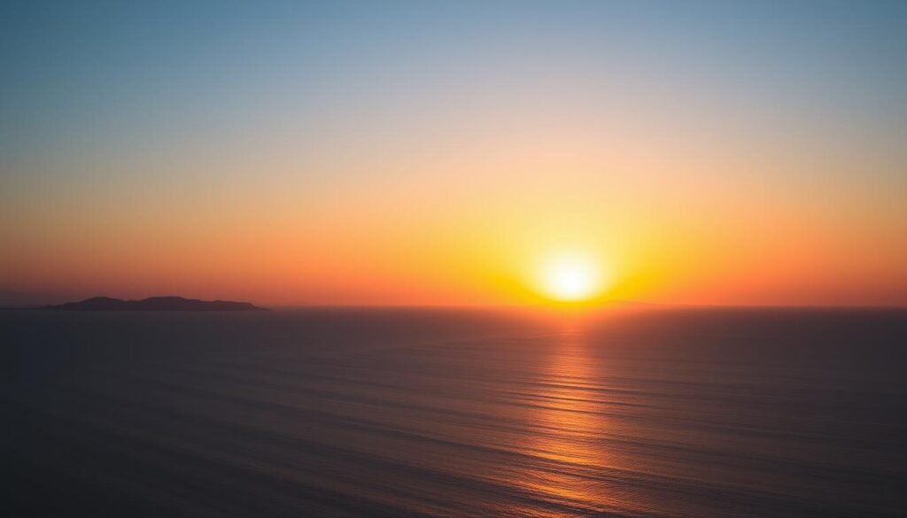 Sunset over the Aegean Sea with Greek islands in the distance - perfect ending to your 1 week in Greece itinerary