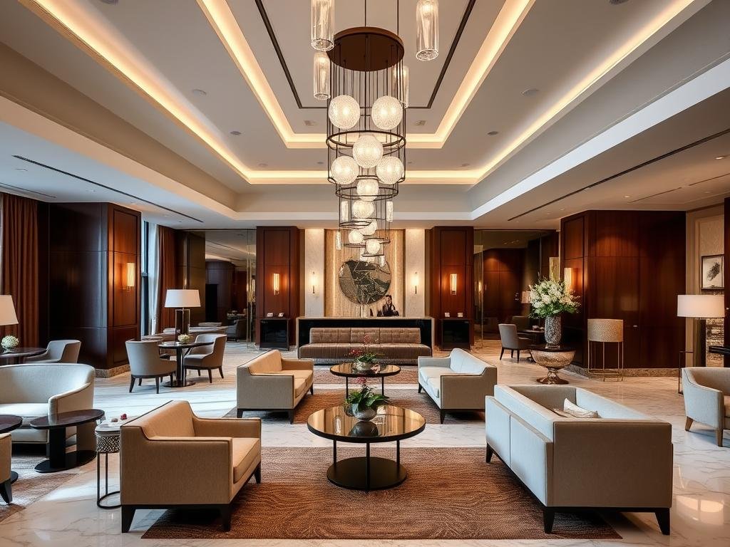 The Roger Hotel lobby in Midtown Manhattan The Roger Hotel lobby in Midtown Manhattan