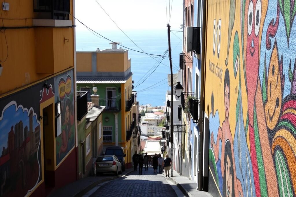Colorful street art in Santa Teresa neighborhood of Rio de Janeiro Colorful street art in Santa Teresa neighborhood of Rio de Janeiro