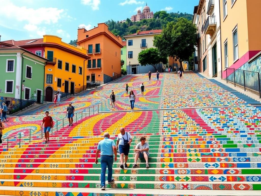 Jorge Selarón's famous colorful steps in Rio de Janeiro