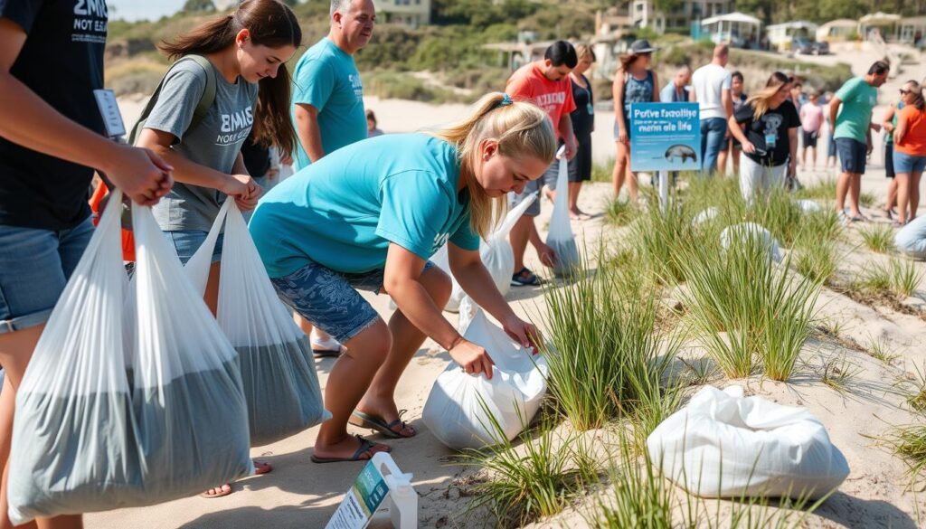 Sustainable tourism practices in dreamy beach towns not overcrowded by mass tourism
