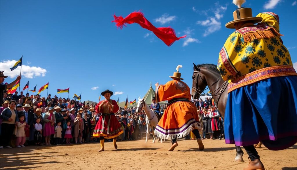 Colorful opening ceremony of the Naadam Festival with traditional costumes and performances