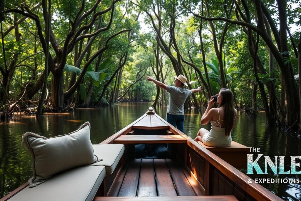 Private canoe expedition through flooded forests with expert naturalist guide