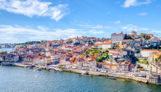 Panoramic skyline view of the city of Porto, Portugal
