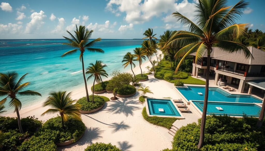 Canouan Estate in St. Vincent and the Grenadines with exclusive beachfront villas and turquoise waters