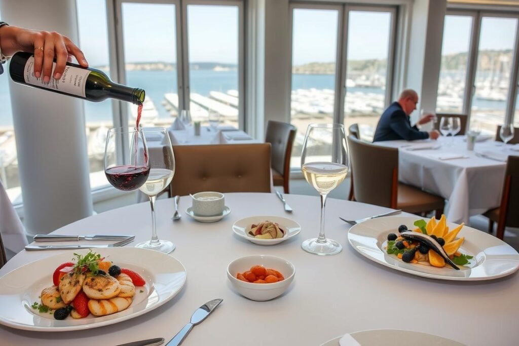 Gourmet seafood lunch at seaside restaurant in Cascais