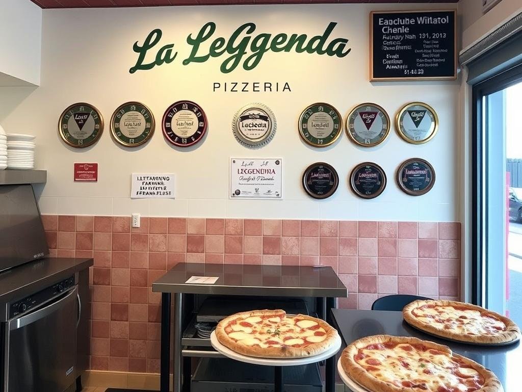 La LeGGenda Pizzeria with award-winning pizza being served
