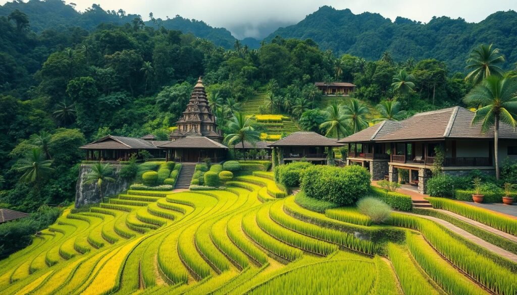 Mandapa Ritz-Carlton Reserve in Bali with jungle villas and rice terraces