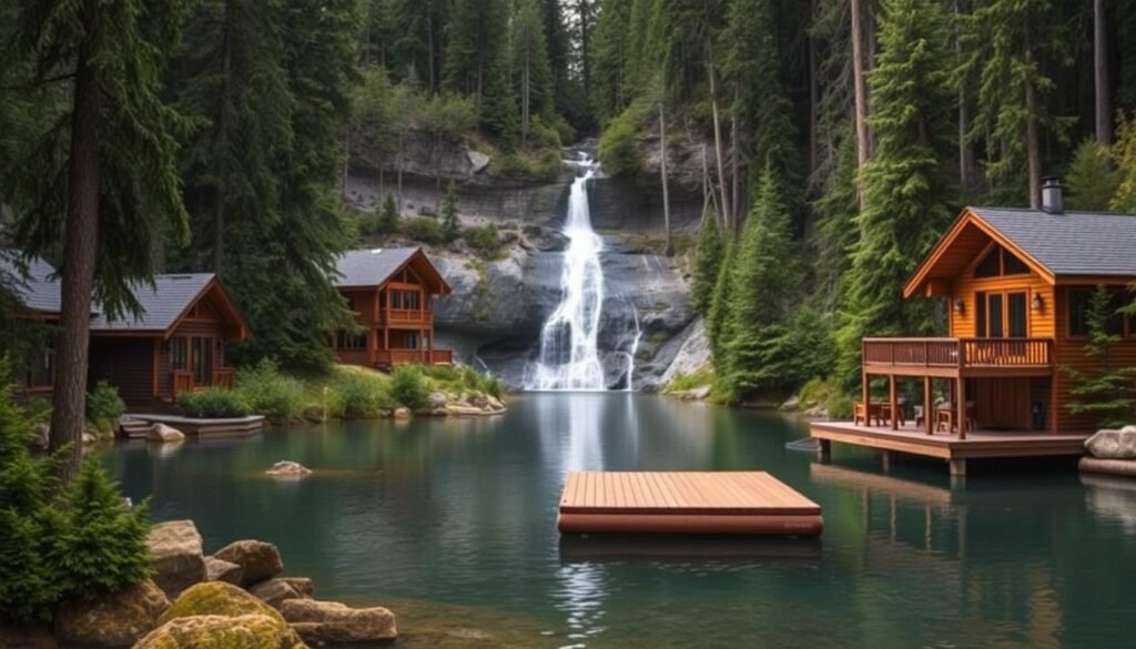 Nimmo Bay Resort in British Columbia with wilderness cabins and floating sauna