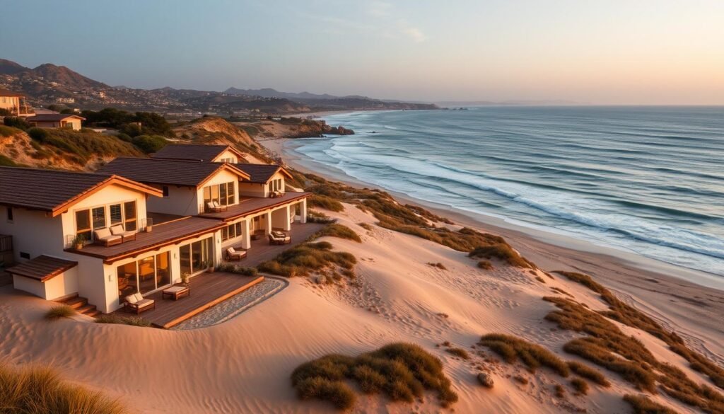 The Sanctuary Beach Resort in California with oceanfront bungalows and Pacific views