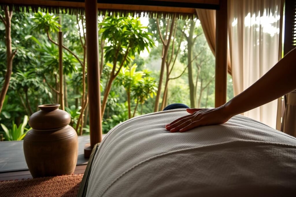 Traditional Balinese wellness treatment at COMO Shambhala Estate luxury retreat