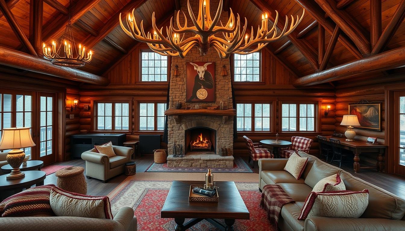 Urban Cowboy Lodge in the Catskill Mountains with rustic-chic decor and no technology