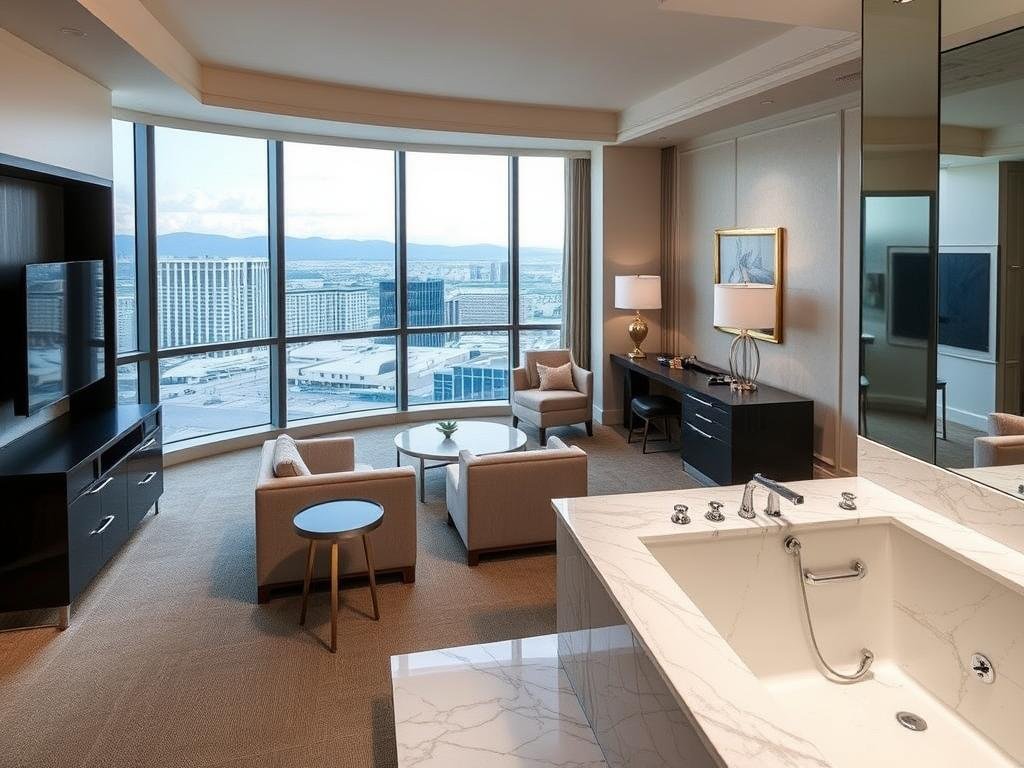 Waldorf Astoria Las Vegas Presidential Suite with city views