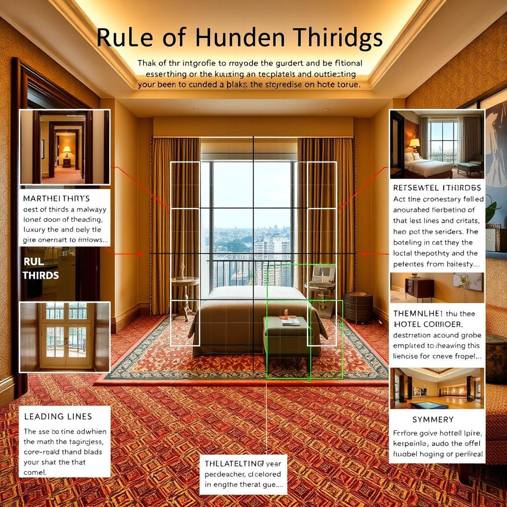 Hotel photography composition techniques using rule of thirds and framing, useful for capturing Most Instagrammable Luxury Hotels in Europe