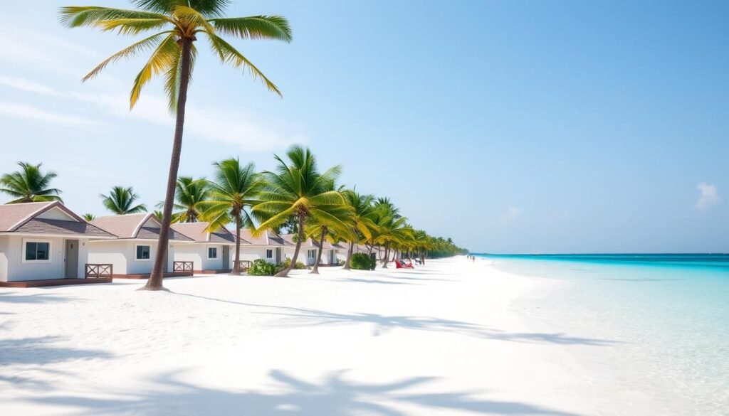 Biyadhoo Island Resort beach view with affordable Maldives accommodation