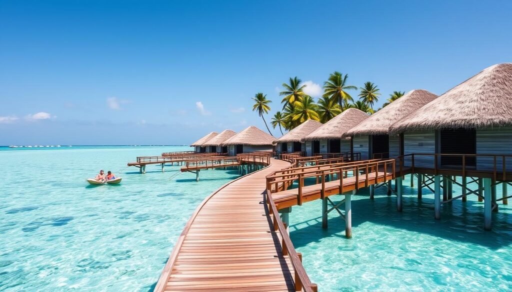 Luxury overwater bungalows at an affordable 5-star resort in the Maldives
