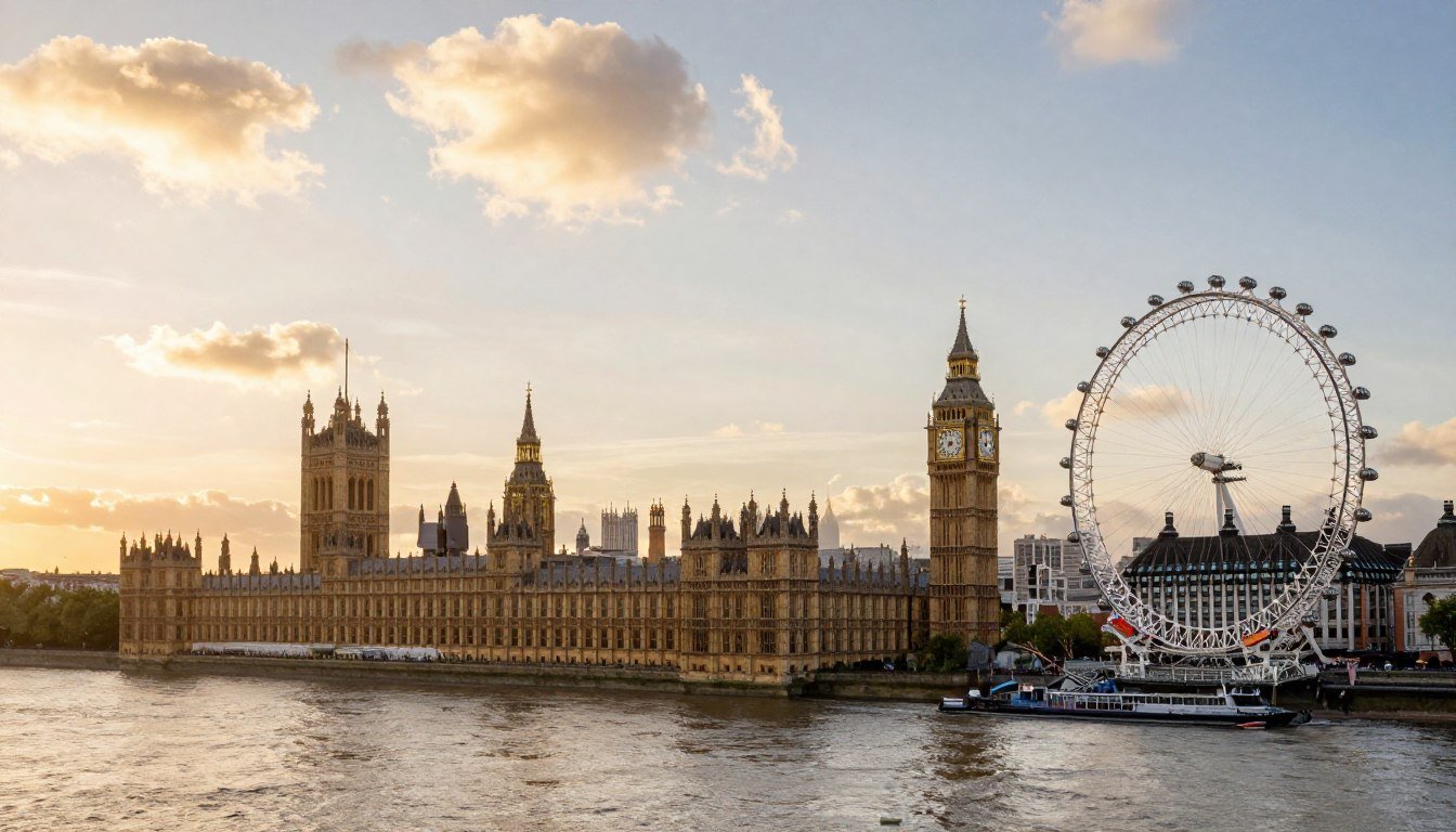 London skyline featuring Big Ben, Westminster Bridge, and the London Eye - perfect starting point for a London 5-Day Luxury-Lite Itinerary